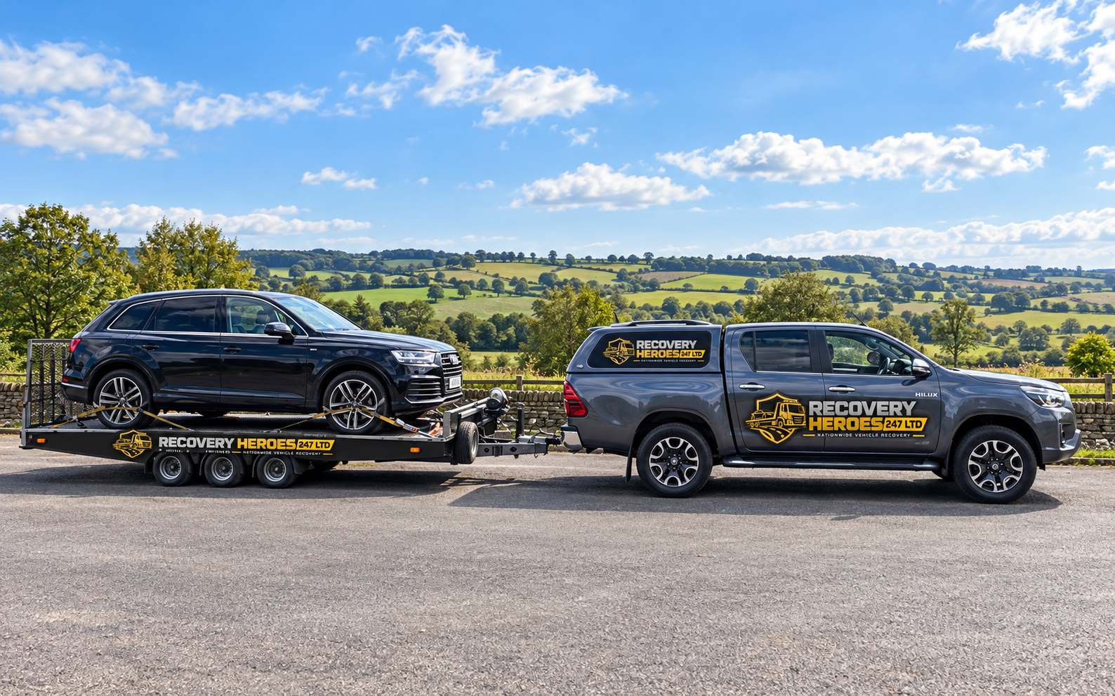 Vehicle transport: digitally edited promotional photograph