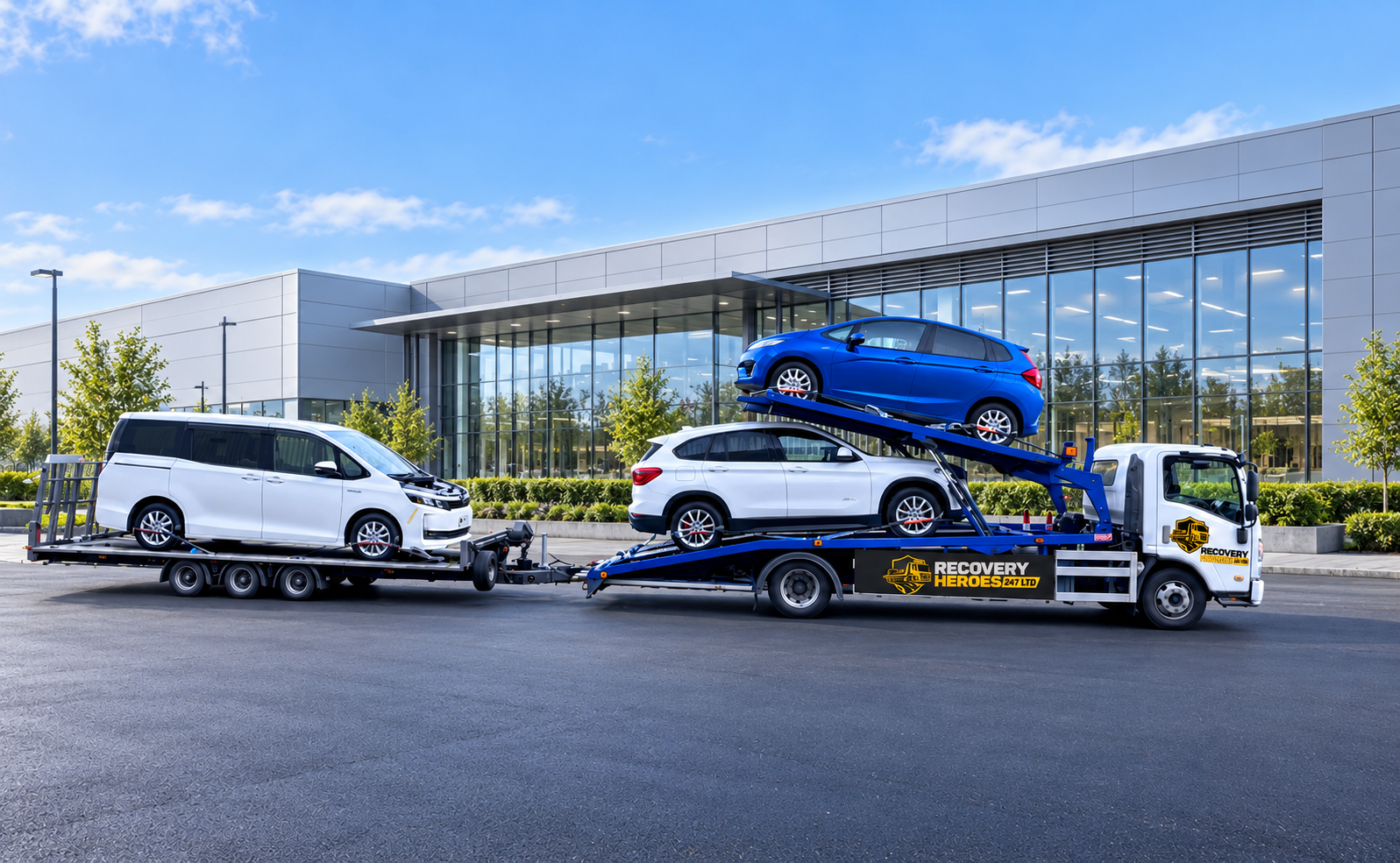 Recovery Heroes transporter in an edited depot setting