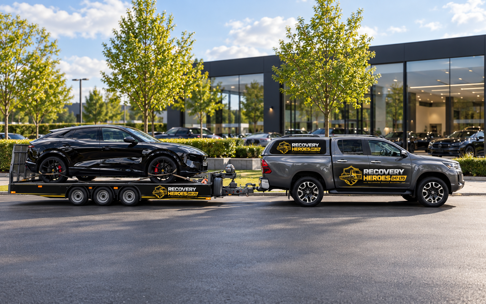Specialist transport: digitally edited promotional photograph